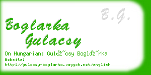 boglarka gulacsy business card